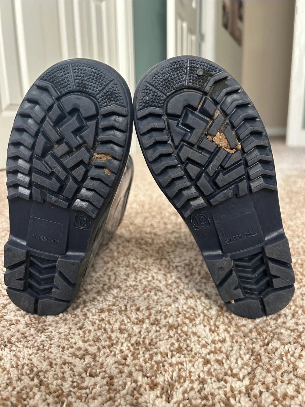 Stride Rite Kids Blue & Black Camo Rain Boots
